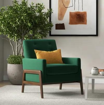 Stella Emerald Green Velvet Lounge Chair