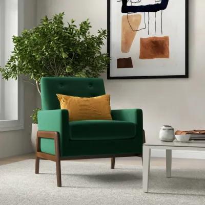 Stella Emerald Green Velvet Lounge Chair