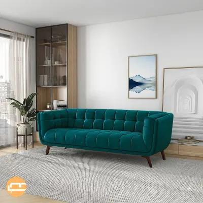 Kano Large Teal Velvet Sofa