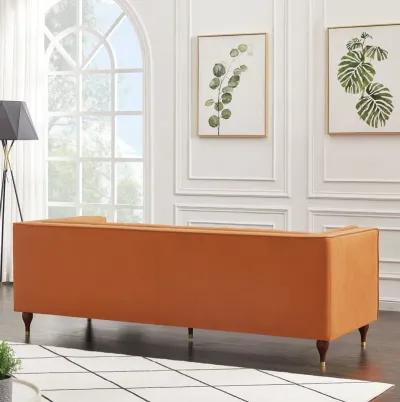 Houston Burnt Orange Velvet Modern Sofa