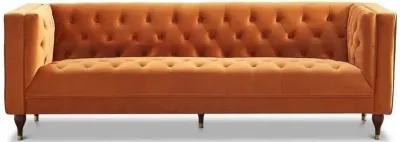 Houston Burnt Orange Velvet Modern Sofa