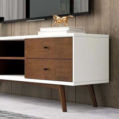 Noak Mid Century Modern Style White TV Stand