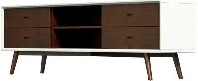 Noak Mid Century Modern Style White TV Stand