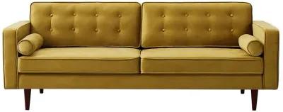 Kirby Dark Yellow Velvet Sofa