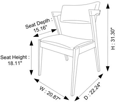 Palmer Dining set with 4 Ricco Dining Chairs(Light Grey)