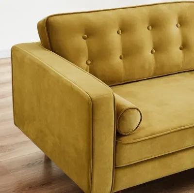 Kirby Gold Velvet Loveseat