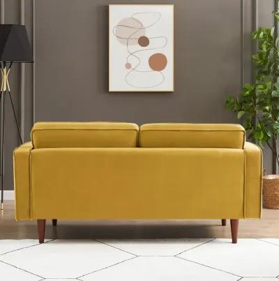 Kirby Gold Velvet Loveseat