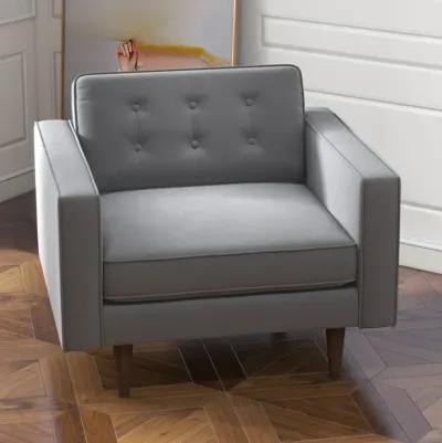 Kirby Grey Velvet Lounge Chair