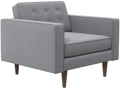 Kirby Grey Velvet Lounge Chair