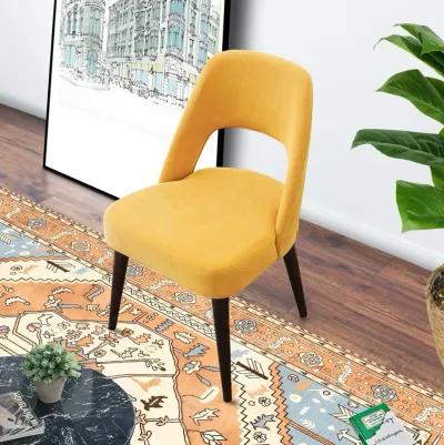 Ariana Mid Century Modern Yellow Dining Chair  Set of 2