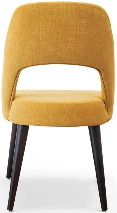 Ariana Mid Century Modern Yellow Dining Chair  Set of 2