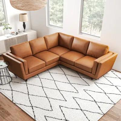 Ernest Tan Leather Corner Sofa