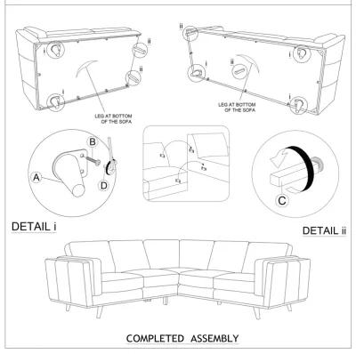 Ernest Tan Leather Corner Sofa