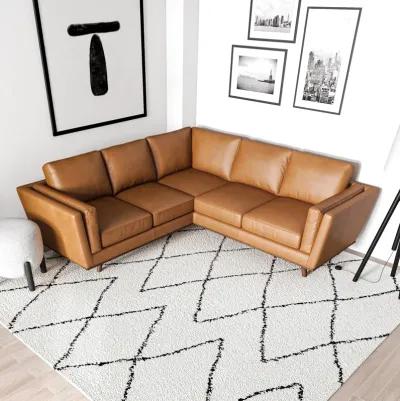 Ernest Tan Leather Corner Sofa