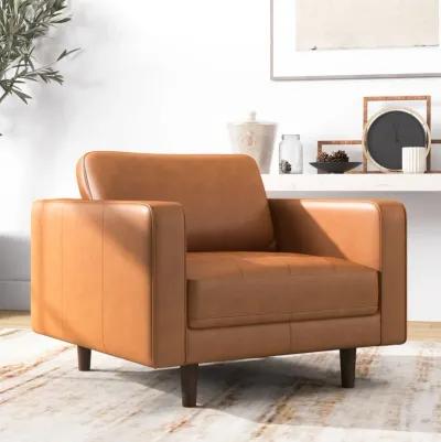 Tessa Tan Leather Leather Lounge Chair