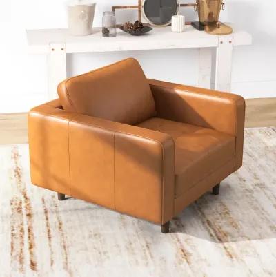 Tessa Tan Leather Leather Lounge Chair