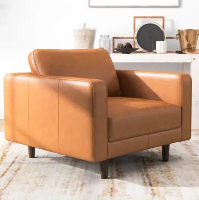 Tessa Tan Leather Leather Lounge Chair