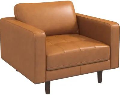 Tessa Tan Leather Leather Lounge Chair