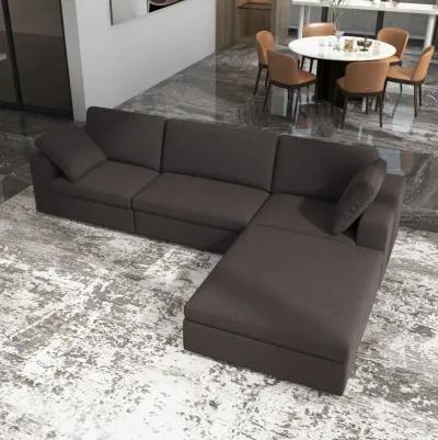 Texas Modular Corner Sectional Modern Sofa Dark Gray