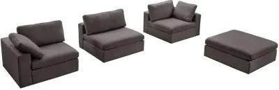 Texas Modular Corner Sectional Modern Sofa Dark Gray