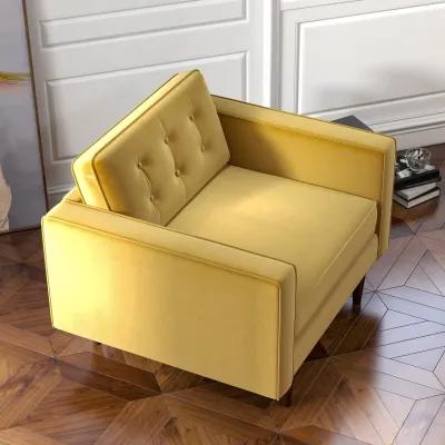 Kirby Gold Velvet Armchair