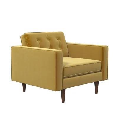 Kirby Gold Velvet Armchair