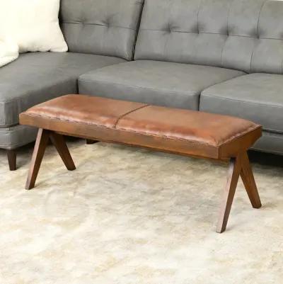 Finley Mindi Leather Bench