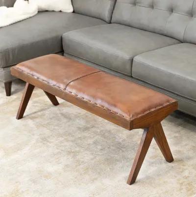 Finley Mindi Leather Bench