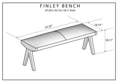 Finley Mindi Leather Bench