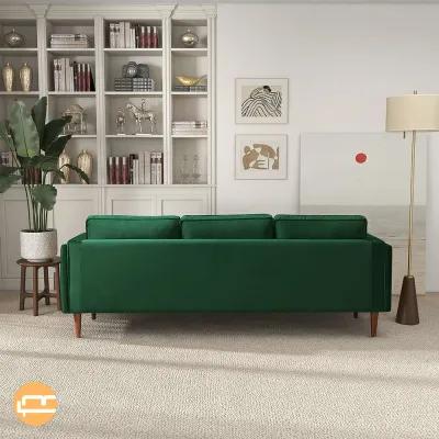 Fordham Dark Green Velvet Sofa