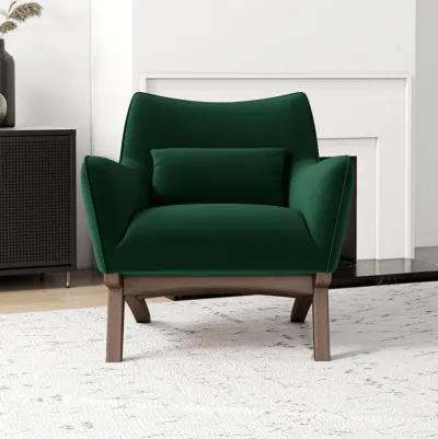 Casper Dark Green Velvet Lounge Chair