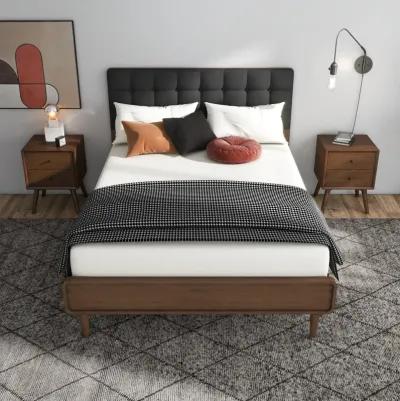 Taylor Queen Bed (Queen Size - Dark Grey)