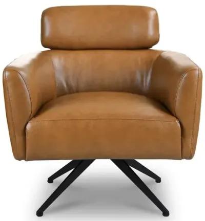 Megan Tan Leather Lounge Chair