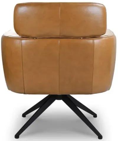 Megan Tan Leather Lounge Chair