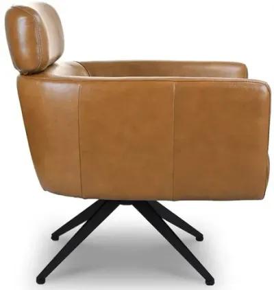 Megan Tan Leather Lounge Chair