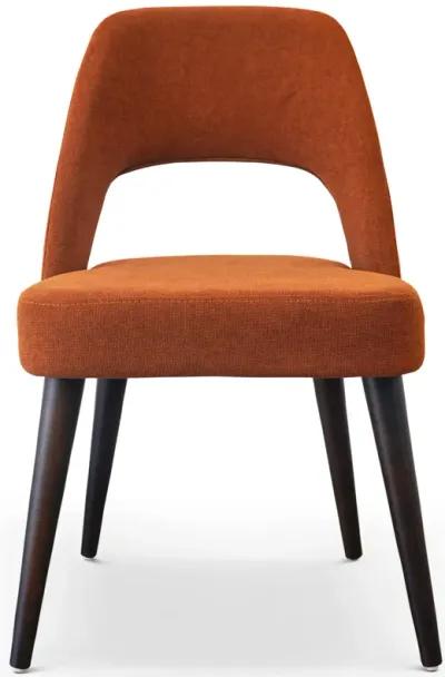 Ariana Modern Dining Chair Burnt Orange Fabric Set of 2