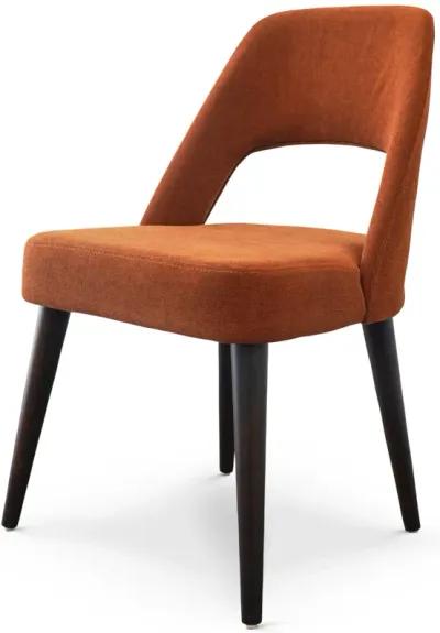 Ariana Modern Dining Chair Burnt Orange Fabric Set of 2