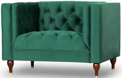 Houston Green Velvet Armchair