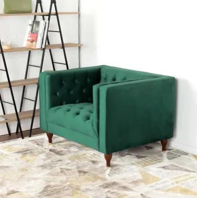 Houston Green Velvet Armchair