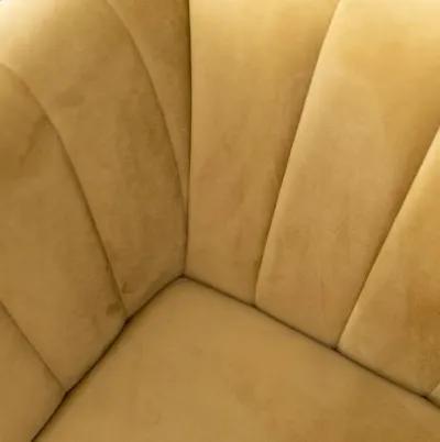 Kendra 91" Yellow Mustard Velvet Sofa