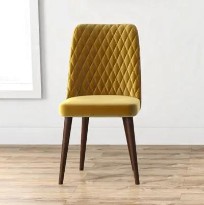 Evette Mid Century Modern Gold Dining Chair Set of 2