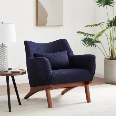 Casper Blue Boucle Lounge Chair