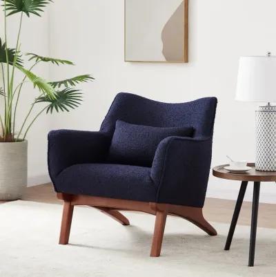 Casper Blue Boucle Lounge Chair