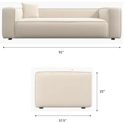 Barcelona Modern Cream Boucle Sofa