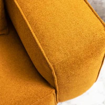 Barcelona Modern Dark Yellow Boucle Sofa