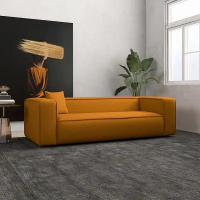 Barcelona Modern Dark Yellow Boucle Sofa