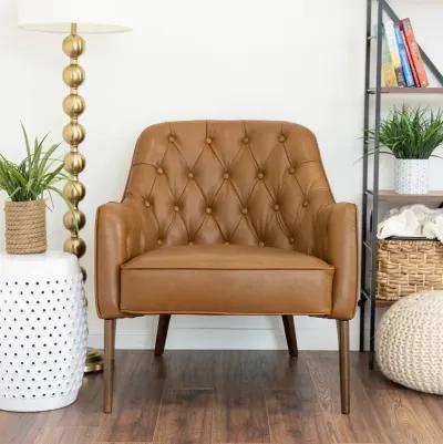 Hurley Tan Leather Lounge Chair