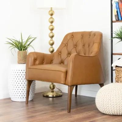 Hurley Tan Leather Lounge Chair