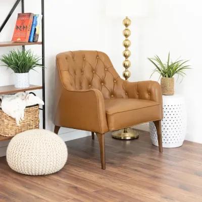 Hurley Tan Leather Lounge Chair