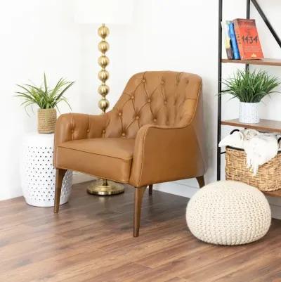 Hurley Tan Leather Lounge Chair